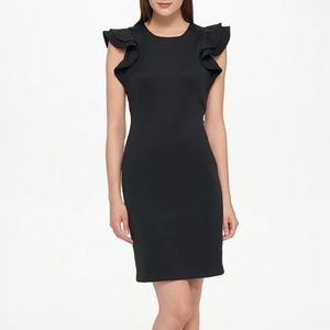 Tommy Hilfiger Flutter Sleeve Sheath Dress